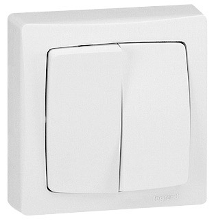 double va-et-vient appareillage saillie 10a blanc - LEGRAND