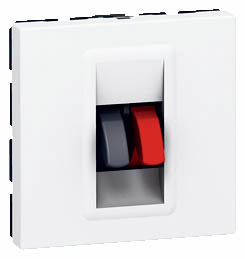 prise haut-parleur mosaïc 2 modules bornes automatiques - LEGRAND