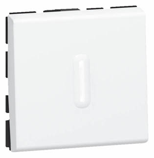 poussoir lumineux mosaic - 10 a - 2 modules - livré avec enjo blanc - LEGRAND