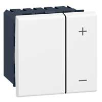 ecovariateur mosaic - 2 modules - livré avec enjo blanc - LEGRAND