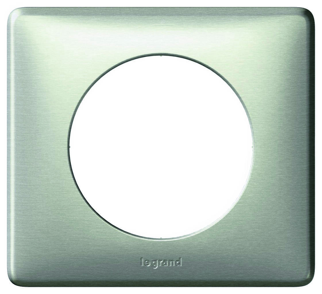 Plaque céliane 1 poste anodisé titane - LEGRAND