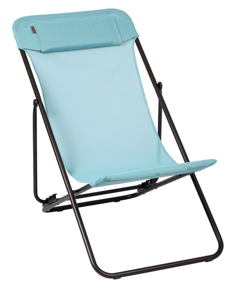 chaise longue pliante transaluxe - bleu arctic - LAFUMA