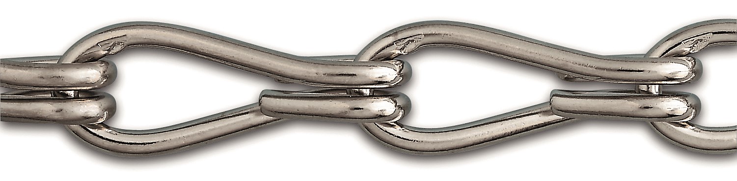 Chaîne non soudée maille double torsion acier nickelé 5 kg ∅ 1,5 mm L.2,5 m - CHAPUIS