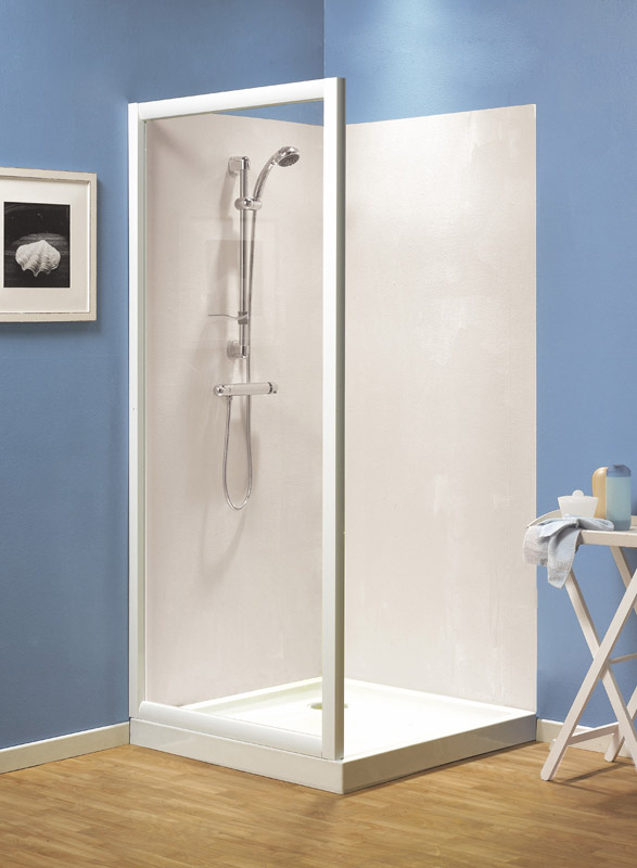 paroi de douche fixe manille 77/79 chromé transparent - ALGUE