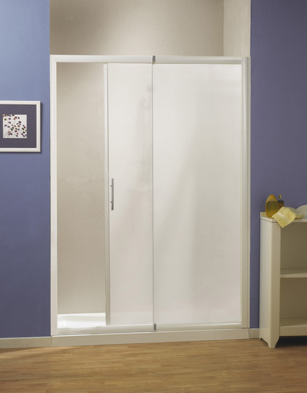 porte coulissante navis 125/142 chromé transparent - ALGUE