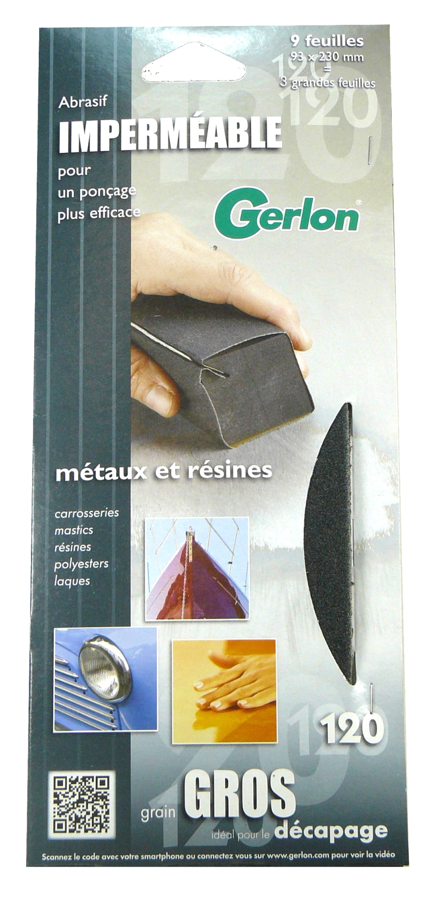 feuille grains panachés imperméable 93x230mm x9