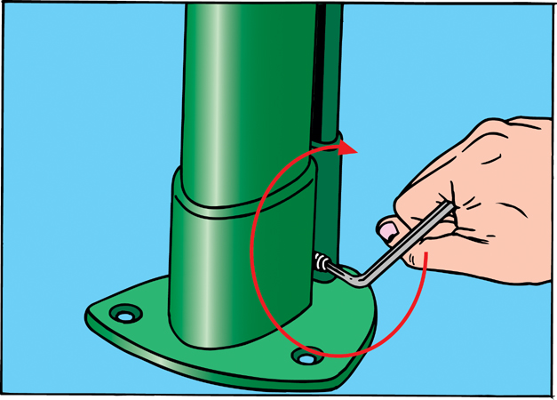 Platine pour Poteau de grillage Axor® Vert 6005 - DIRICKX