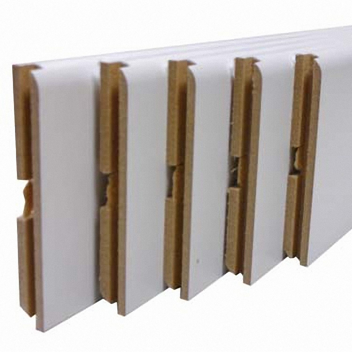 5 Plinthes 220x7x0,9cm Blanc