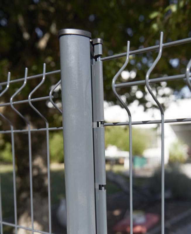 Poteau Axor pour panneau grillagé Axis gris 1,60m - DIRICKX