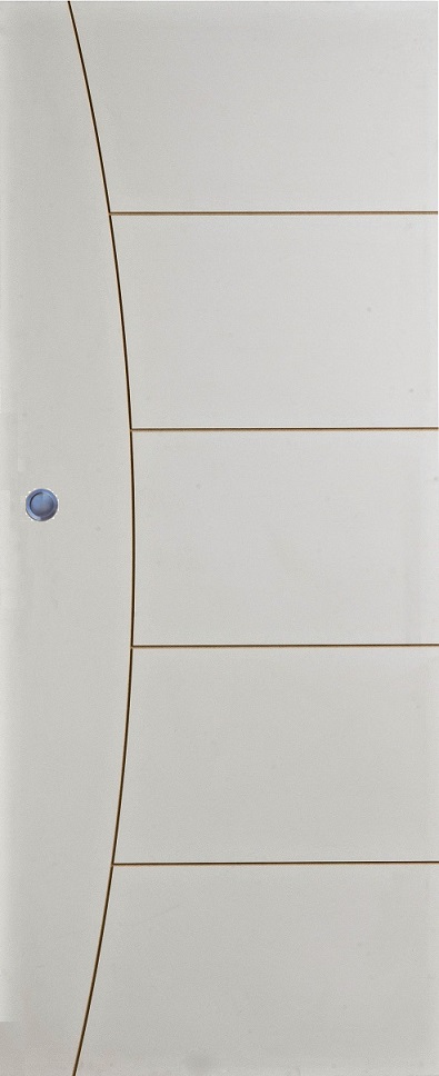 Porte coulissante pré-peinte gravée H.204 x l.83 cm