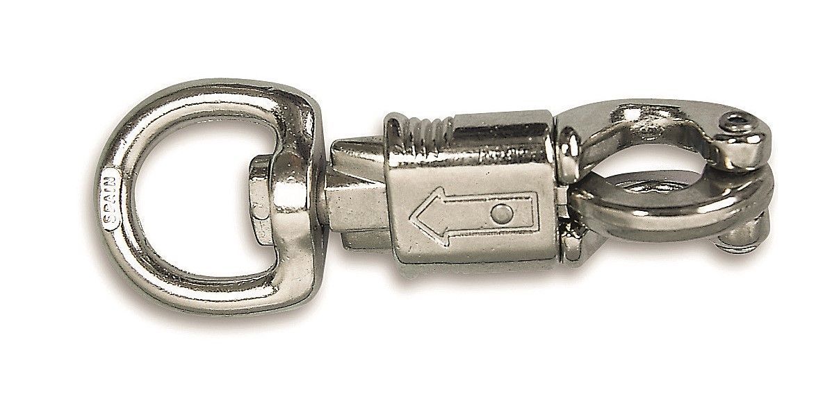 Porte-mousqueton à touret avec sécurité