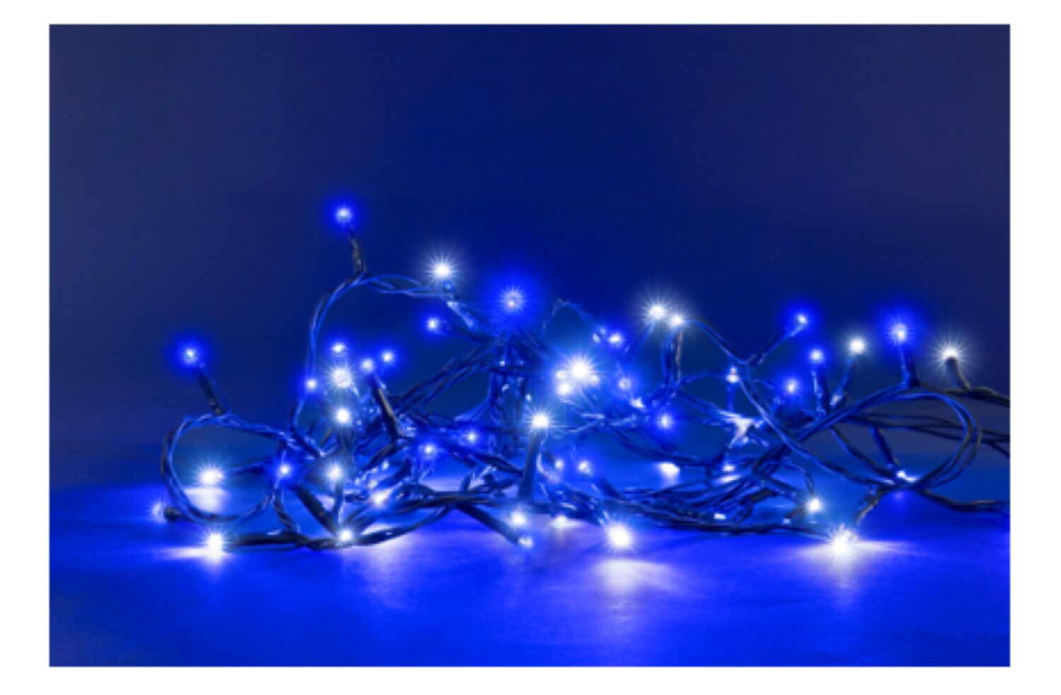 Guirlande flicker 128 led blanc et bleu 8m - BLACHERE
