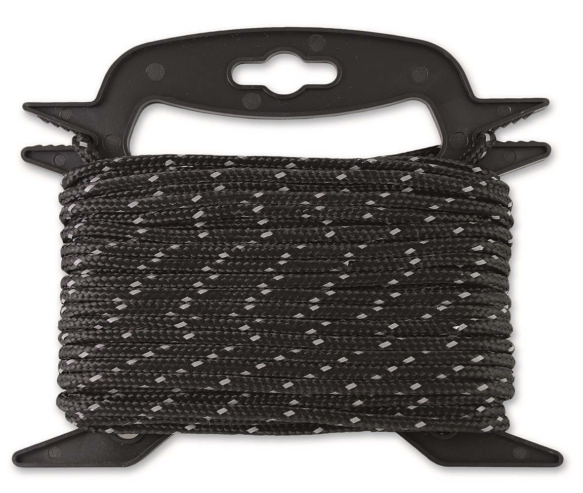 Corde réfléchissante noire Ø 4,8 mm L.15 m - CHAPUIS