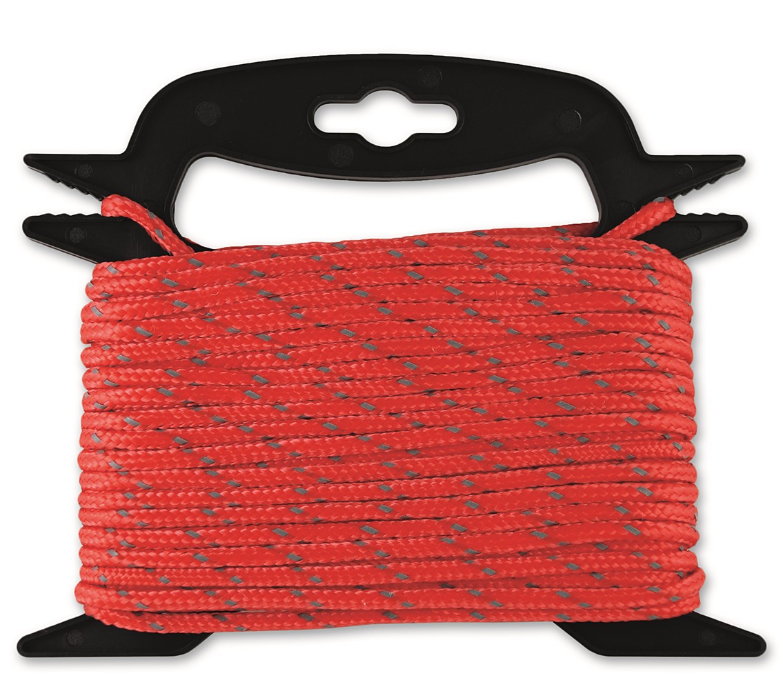 Corde réfléchissante rouge D 4,8 mm L 15 m - CHAPUIS