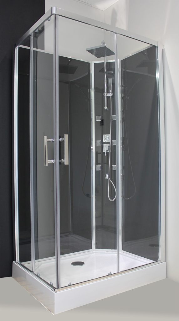 Cabine de douche hydromassante SELIA 110x80cm Chromé