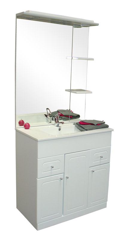 Meuble salle de bain Tolède 80 blanc - ONDEE