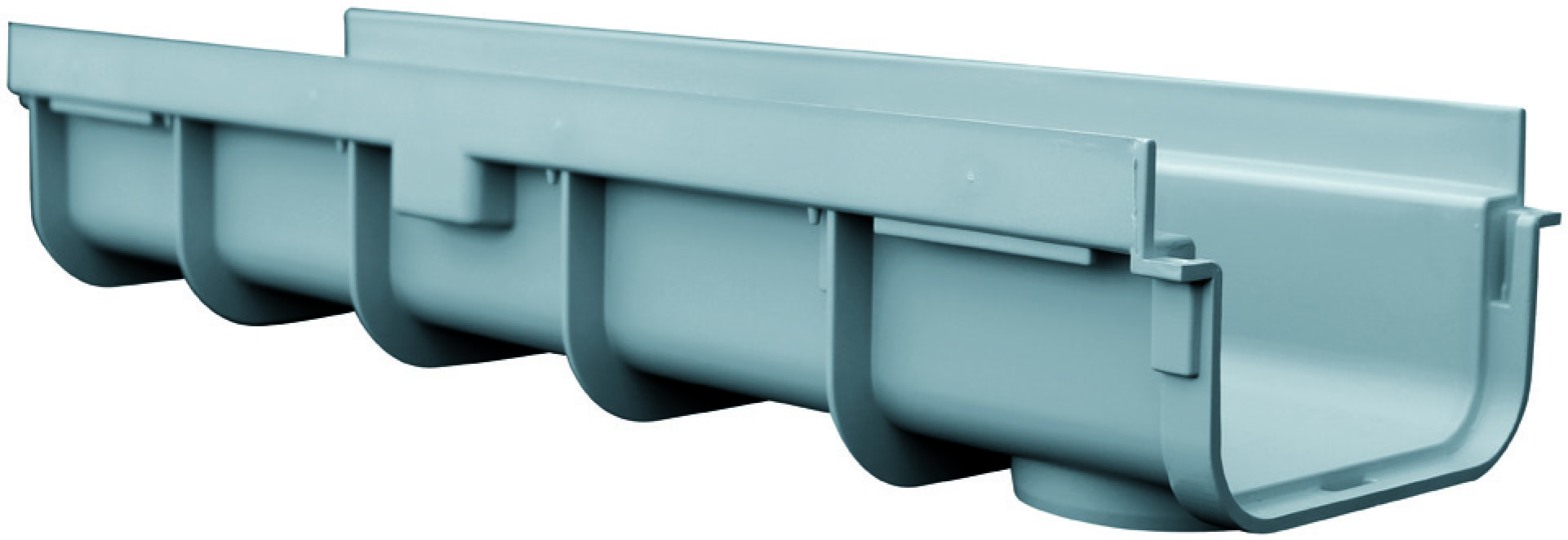 caniveau polypropilène nu 130 x 75 mm lg 0,50 ml gris - INTERPLAST