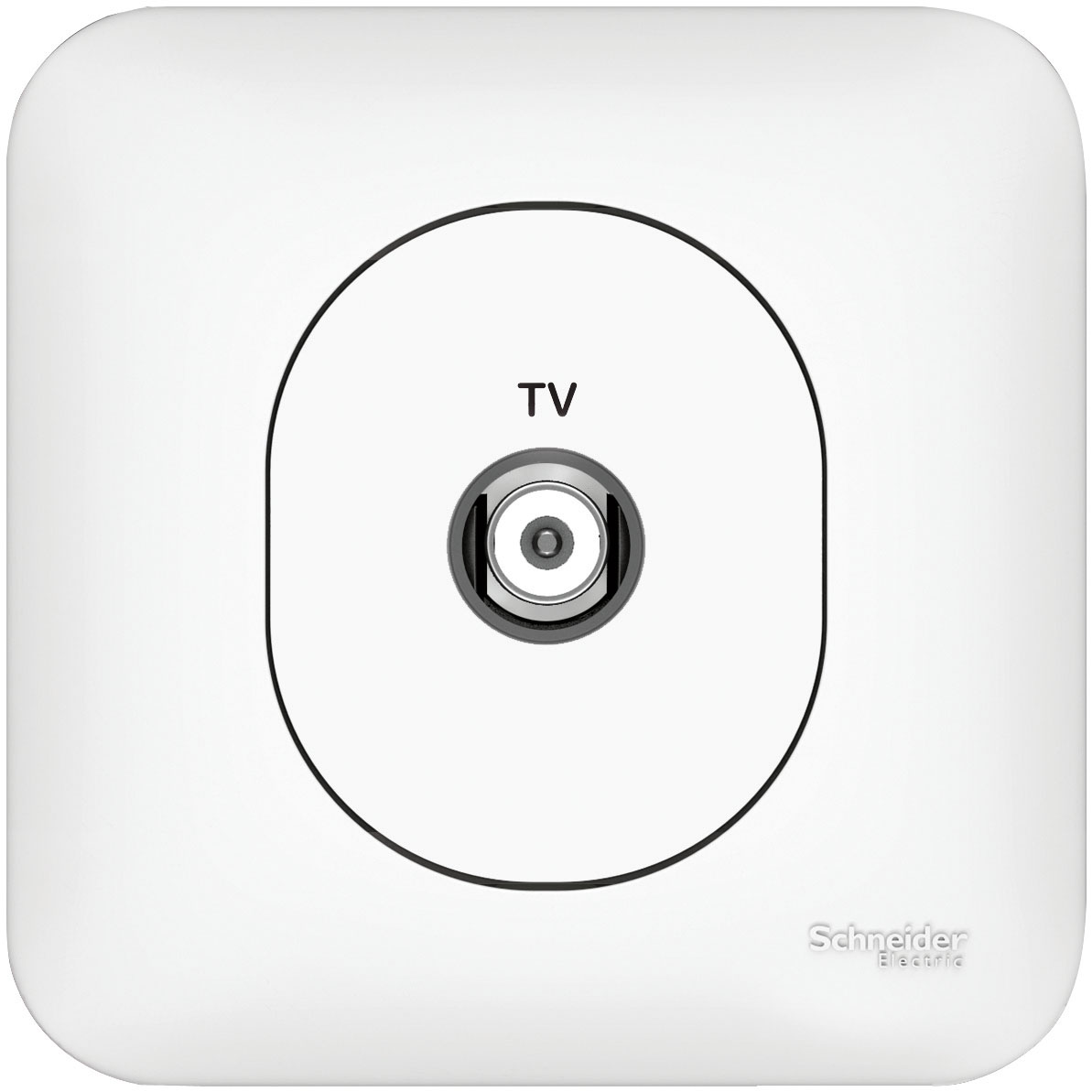 Prise TV ovalis complet - SCHNEIDER ELECTRIC