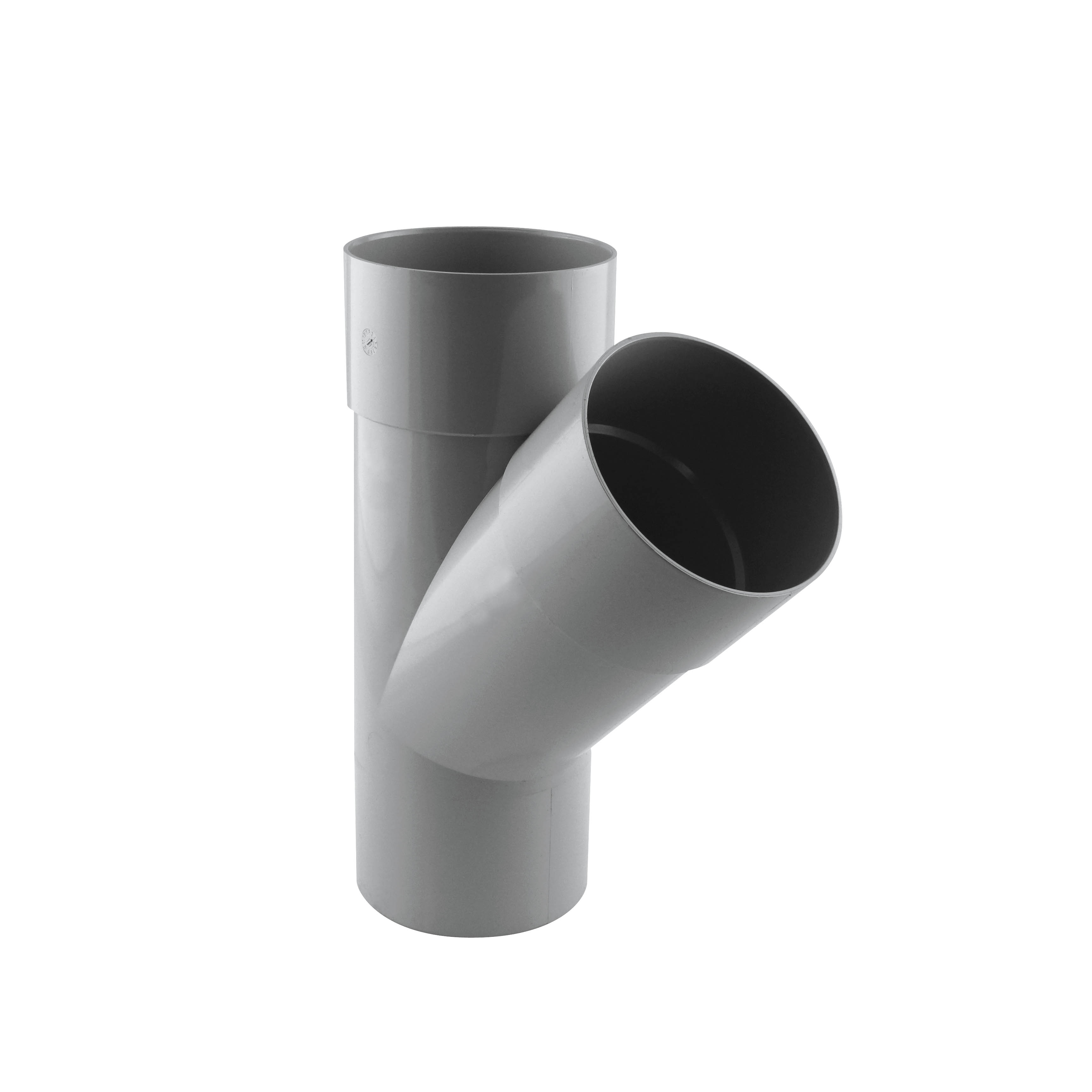 culotte gouttière 45° mf pvc 100 gris - INTERPLAST