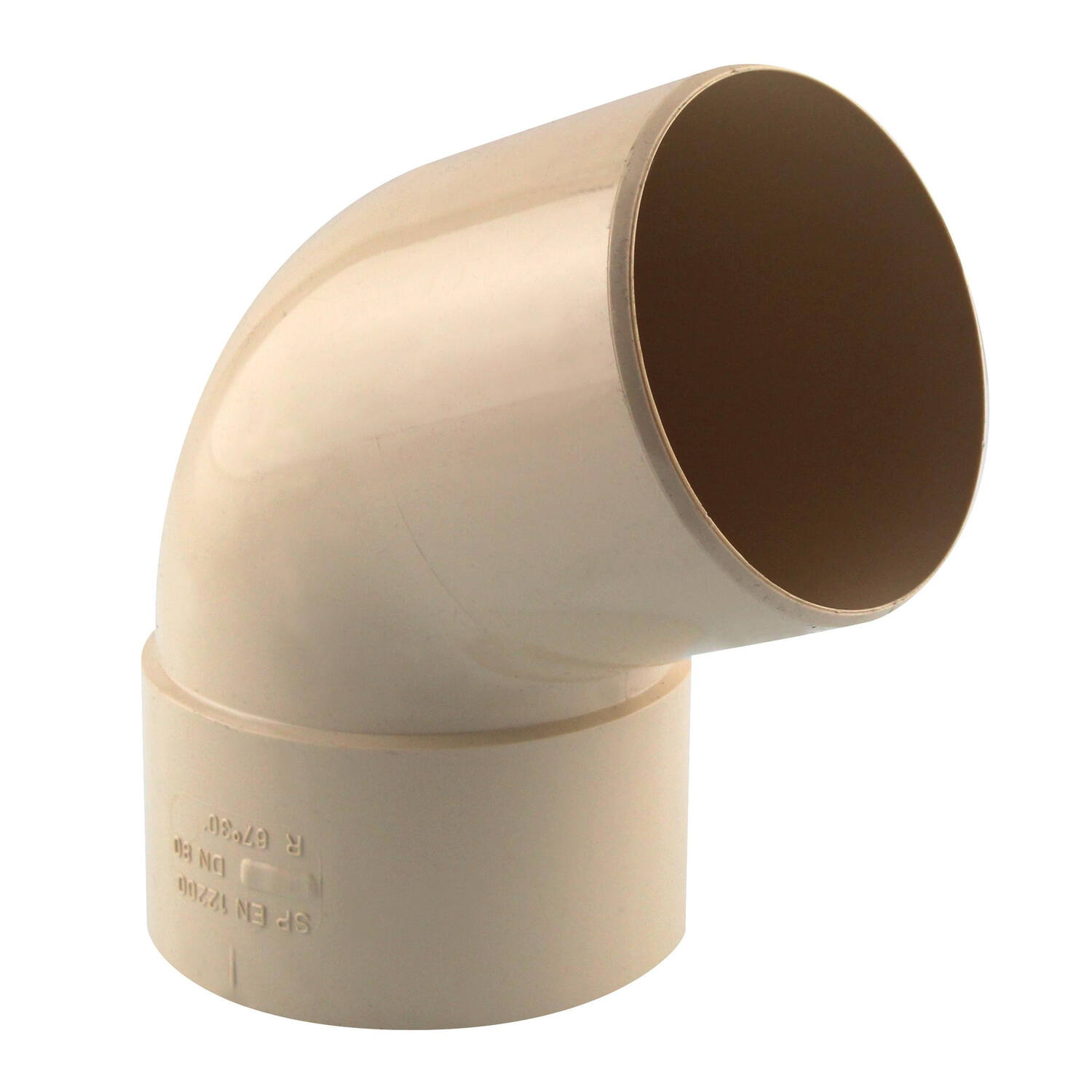 coude gouttière 67° mf pvc 80 sable - INTERPLAST