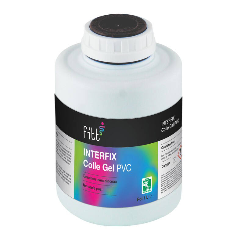 Colle gel pvc pot avec pinceau 1000ml - INTERPLAST