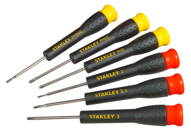 Coffret 6 micro tournevis 3 fente + 3 phillips