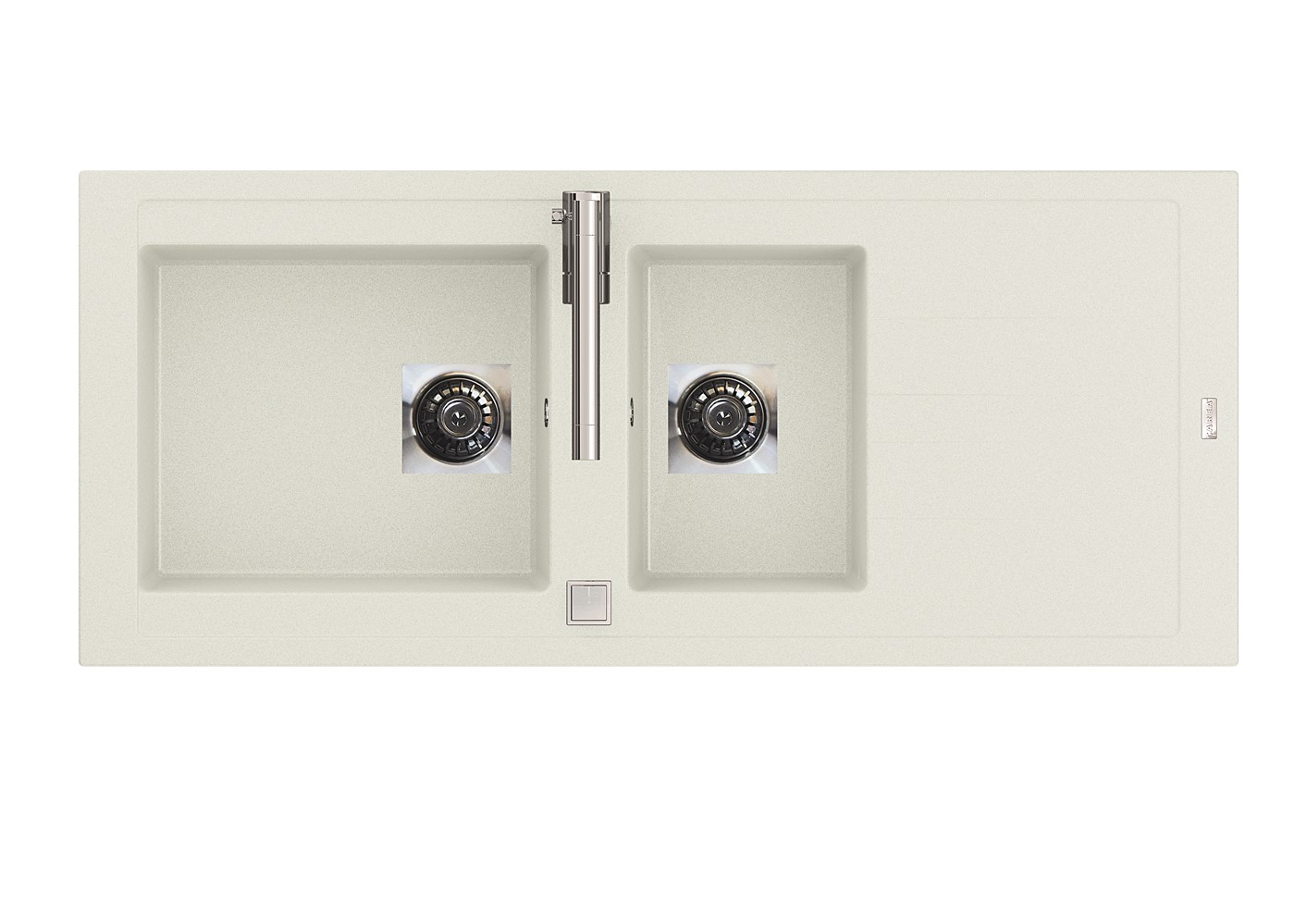 Evier à encastrer Tango 2 cuves + 1 égouttoir Blanc - CAREA
