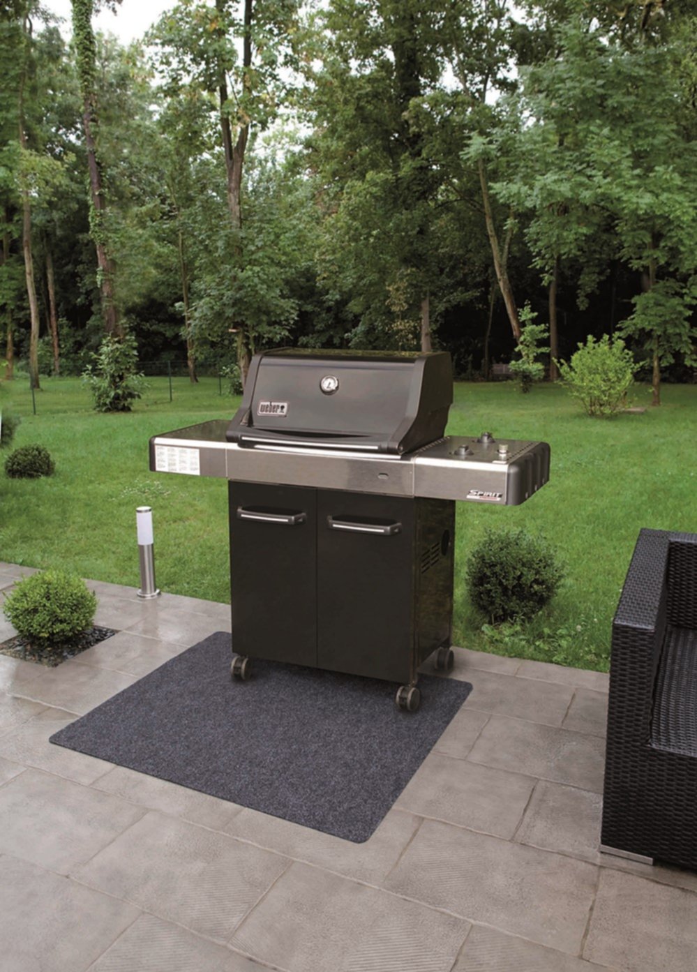 Tapis d'extérieur de protection barbecue 100x120cm - CORYL