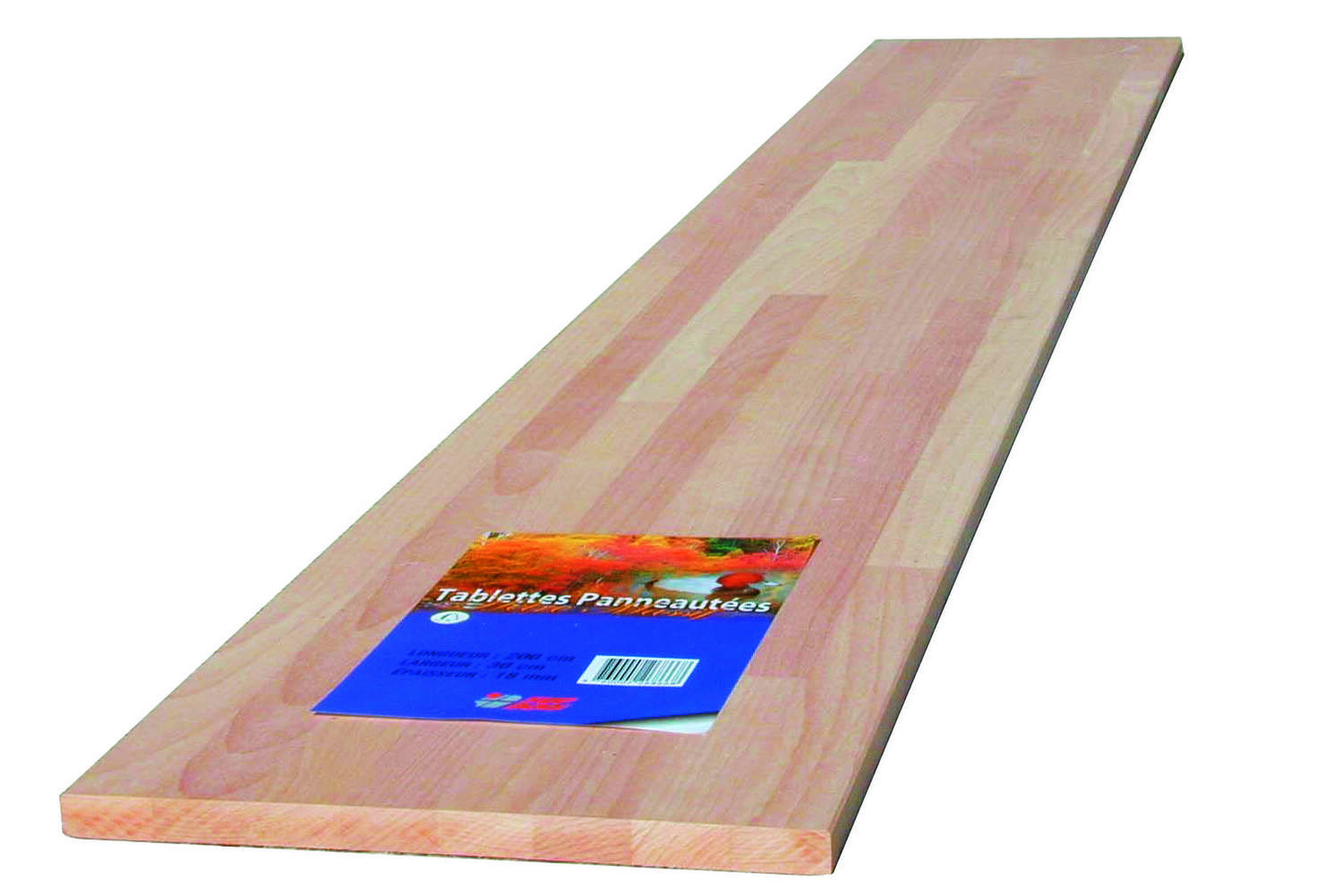 Tablette hêtre massif lamellé 18mm 200x30cm