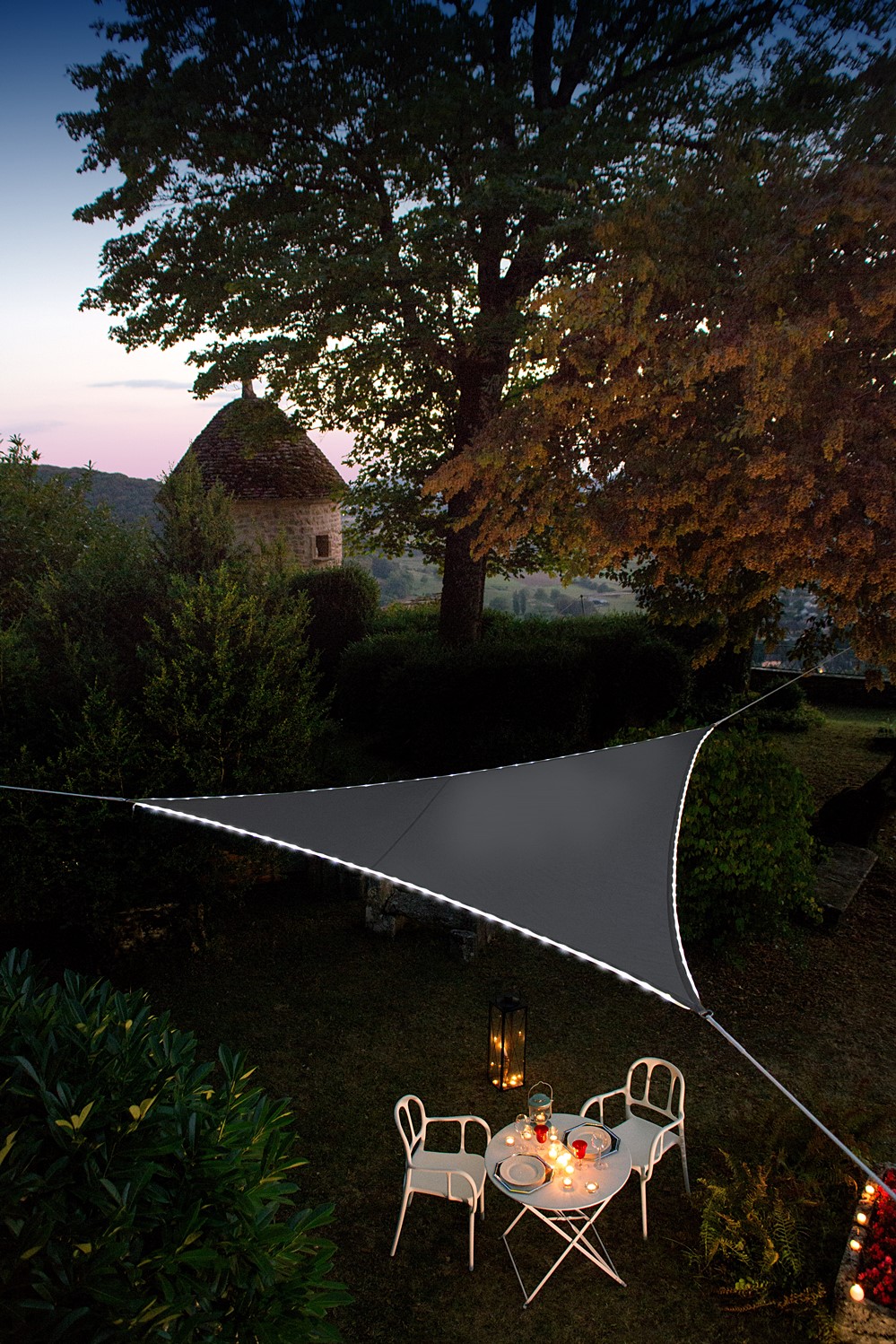 Voile d'ombrage lumineuse