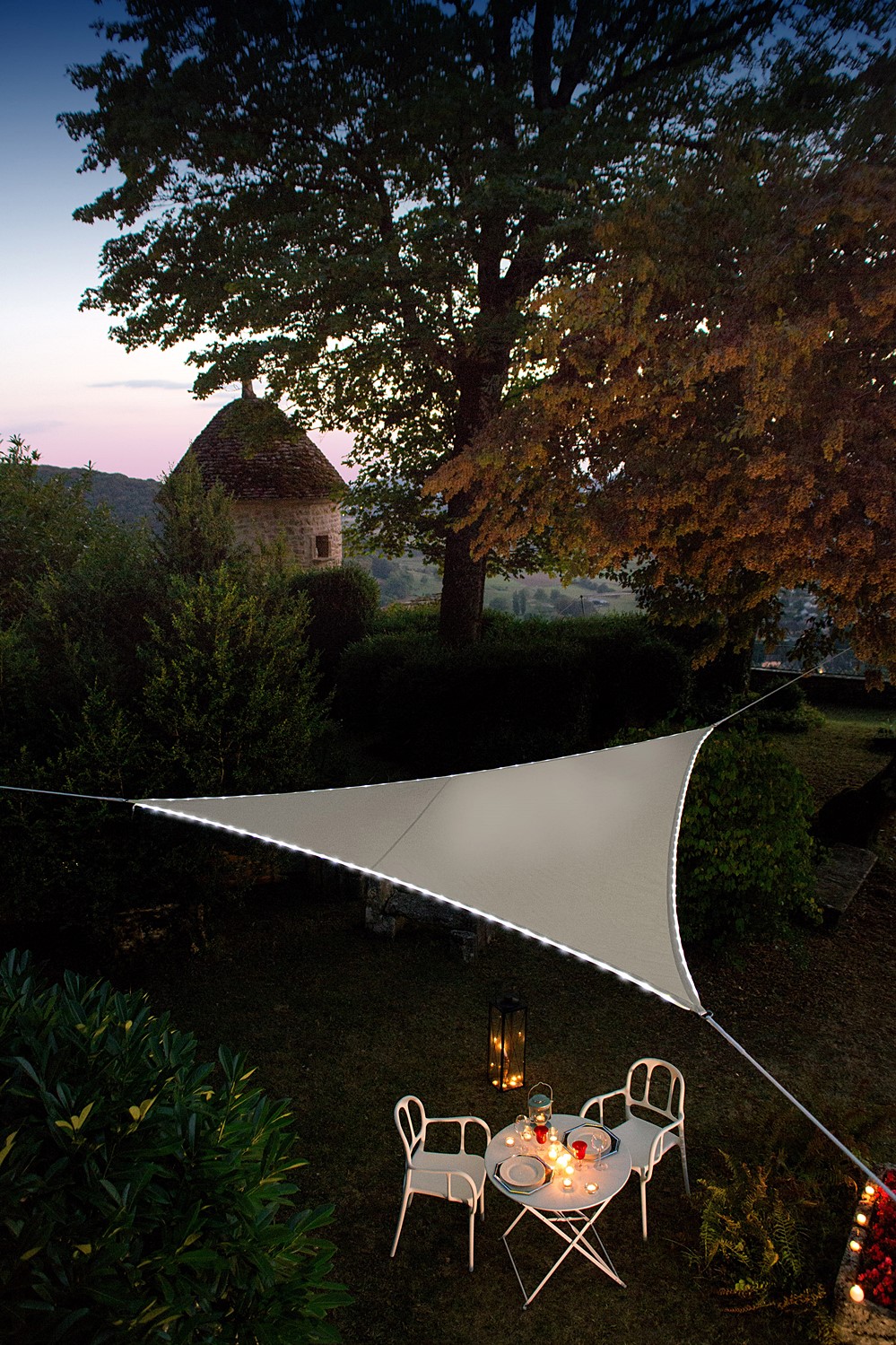 Voile d'ombrage lumineuse